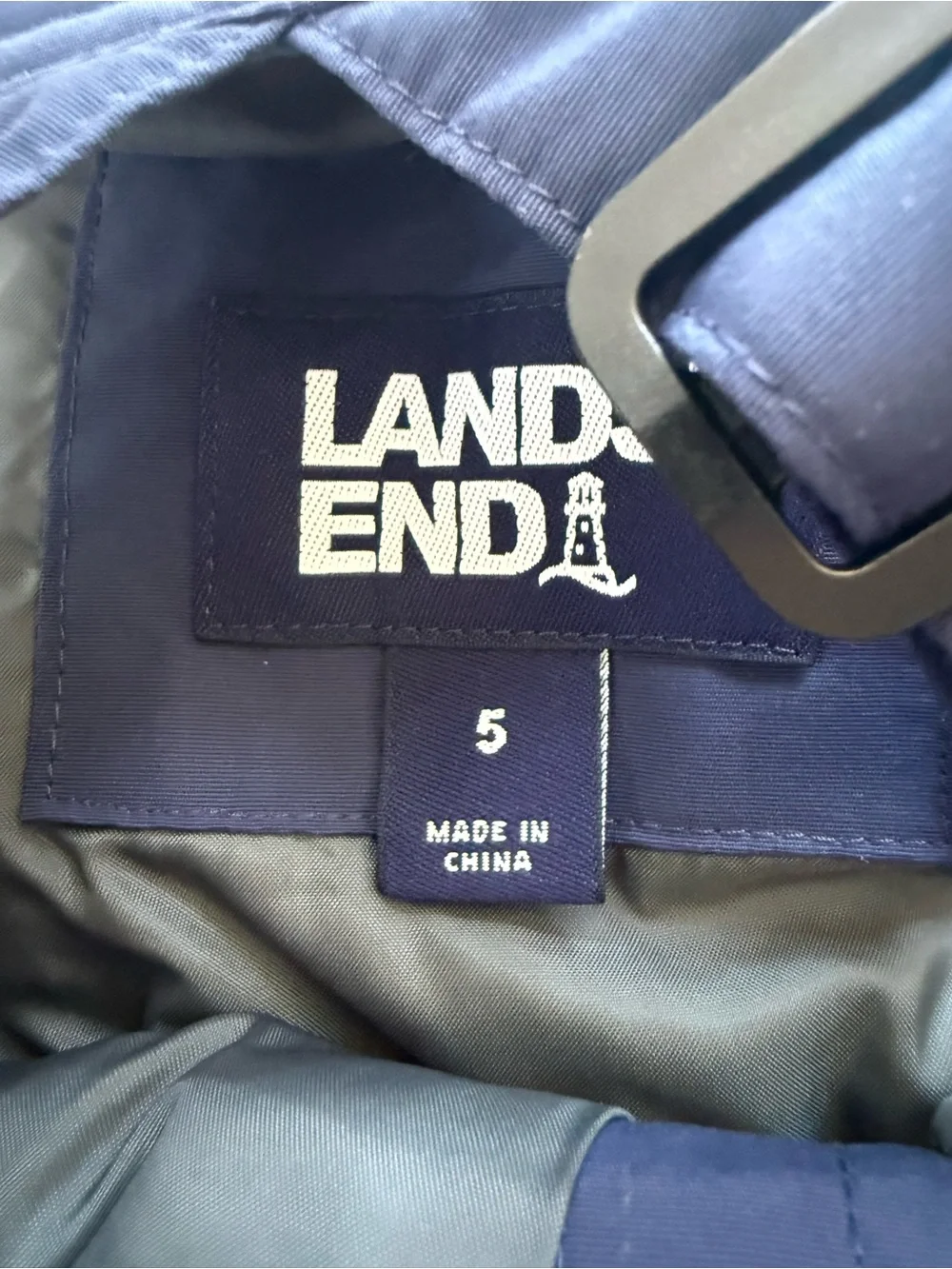 Lands’ End Grow-A-Longs Snow Bib Navy Size 5